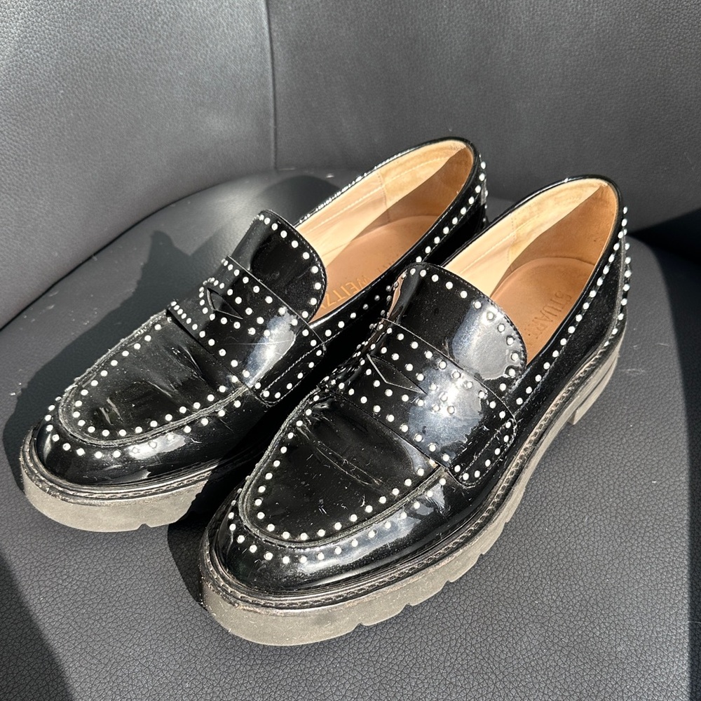 Stuart Weitzman Parker Lift Mini Pearl Loafer